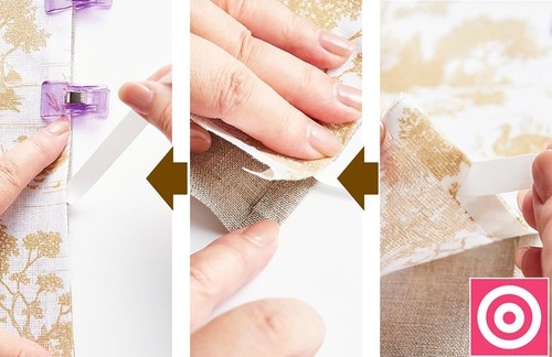 ポイント3：布を重ねてからライナーを剥がすと仕上がりがキレイ イメージ2