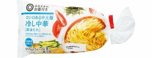 西友:みなさまのお墨付き コシのある中太麺冷し中華 醤油だれ:冷やし麺
