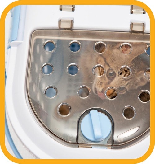 ネコとふれ合える小窓付き 猫用キャリーバッグおすすめ イメージ