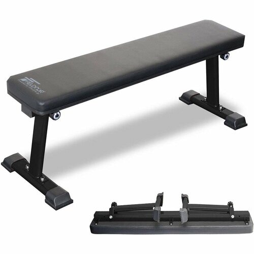 トレーニングベンチおすすめ フィールドア 折りたたみフラットベンチ イメージ1