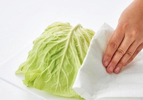 霜がつかないように水気を拭き取る 野菜の冷凍保存方法おすすめ イメージ