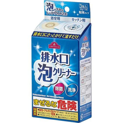 イオントップバリュ:トップバリュ 排水口にさっとかけて流すだけ 排水口泡クリーナー:キッチンクリーナー