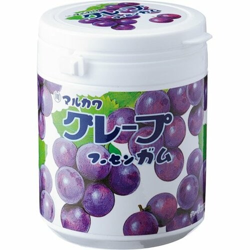 丸川製菓:マーブルガム ボトル グレープ 6個:駄菓子