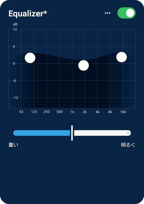 2種類のイコライザーでより細かな設定が可能 ワイヤレスイヤホンおすすめ イメージ