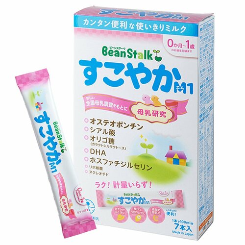 スティック型乳児用粉ミルクおすすめ 雪印ビーンスターク ビーンスターク すこやかM1 スティック イメージ
