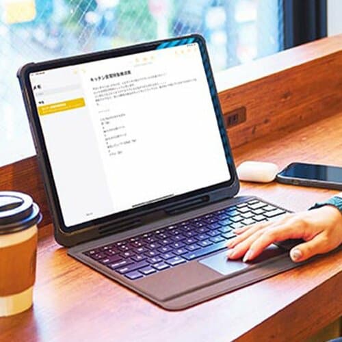 iPadの安くて良い周辺機器おすすめ YADIMI iPad Pro用 キーボードケース(12.9インチ用、第6世代) イメージ1