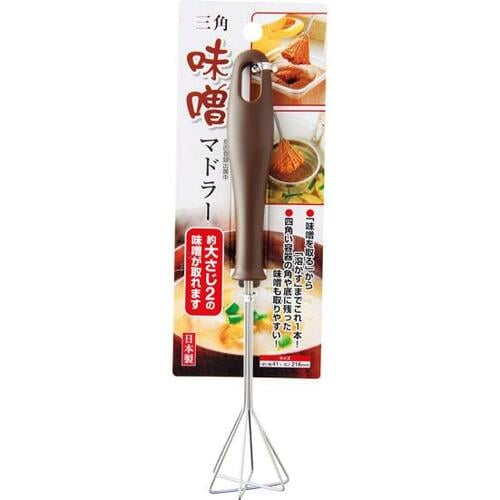 計量してそのまま溶かせるキャンドゥの「三角味噌マドラー」