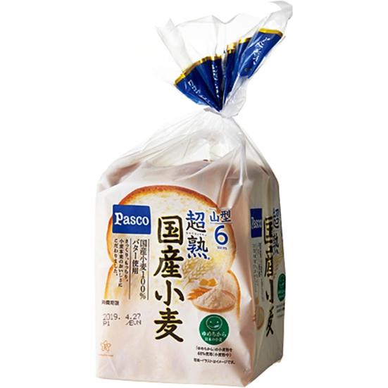 敷島製パン:Pasco 超熟 国産小麦 6枚スライス:食パン
