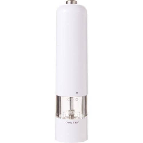 ドリテック:光る電動ペッパーミル ウェスタ ホワイト:調理家電