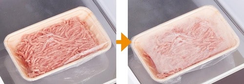 ミンチ肉も短時間でカチカチに 冷蔵庫おすすめ イメージ