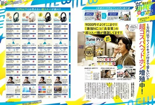 MONOQLO誌上最強コスパ! 価格破壊レベルのNCヘッドホン MONOQLO創刊200号ベスト9おすすめ イメージ