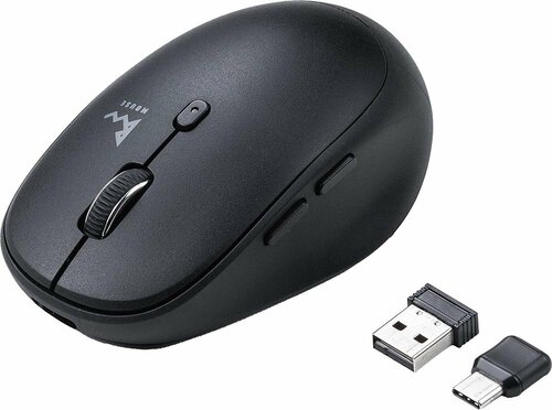 3種類の接続方法でさまざまな機器で使える サンワサプライ「400-MAWBT172BK」 イメージ