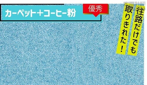 カーペット＋コーヒー粉：優秀 キャニスター掃除機おすすめ イメージ