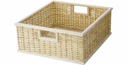 無印良品:重なるブリ材角型バスケット:配線:整理整頓