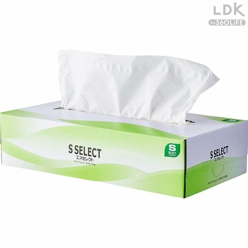 ドラッグストアPBのティッシュペーパーおすすめ エスセレクト アイデーティーティッシュ 300枚(150組)×5 イメージ2