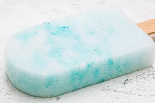 マーブル模様がかわいいソーダのアイスキャンディスポンジ