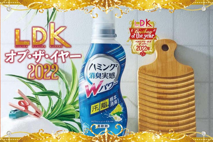 部屋干しもこわくない柔軟剤は「ハミング消臭実感Wパワー」。家族大満足の仕上がりです【LDKベストバイ2022】