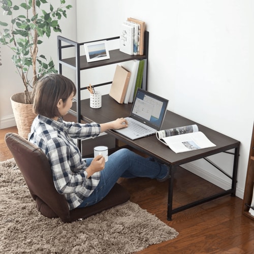 【7位】サンワダイレクト「ローデスク 収納棚付き」 イメージ