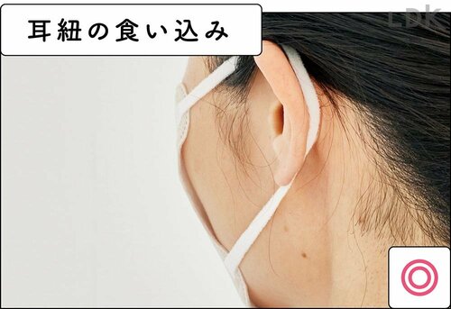 若干太い紐だけど邪魔に感じない 不織布マスク・使い捨てマスクおすすめ イメージ