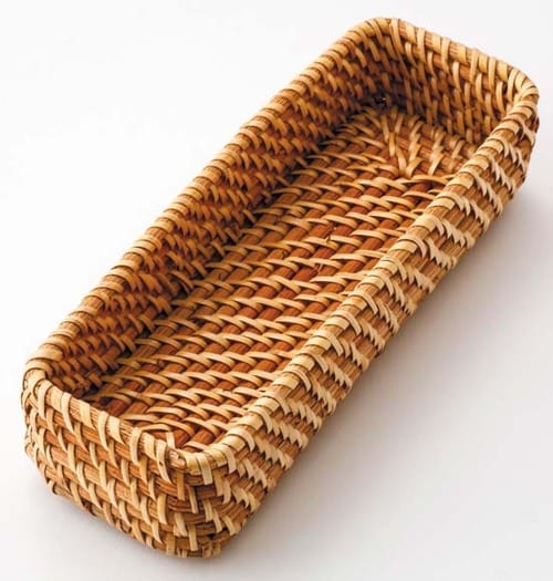 無印:muji:無印良品:裏ワザ:重なるラタン長方形ボックス・ハーフ・浅