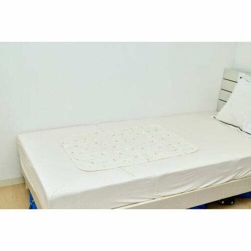 おねしょシーツおすすめ プッパプーポ 防水シーツ [パイル] 綿100% おねしょシーツ ミニ 12スター×アイボリー イメージ2