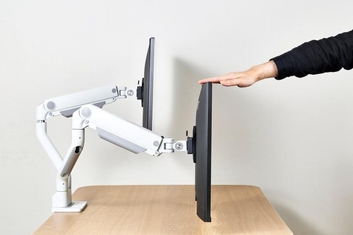 ガススプリング式 デュアルモニターアームおすすめ イメージ