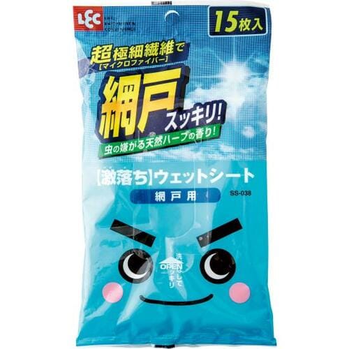 レック:激落ち ウェットシート網戸用 15枚:掃除用品