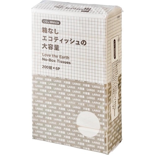 箱なしティッシュおすすめ くらしWelcia 箱なしエコティッシュの大容量 イメージ