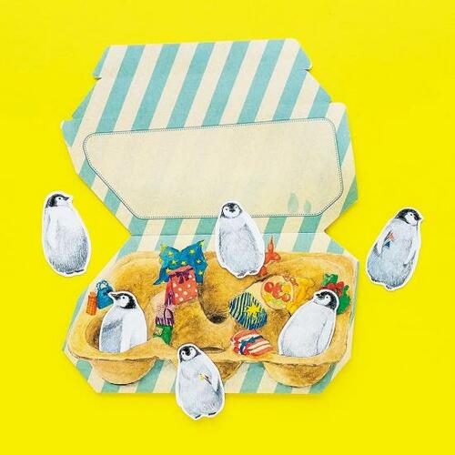 卵パックの中にいるペンギンが激カワ！ rala design「グリーティングカード／保育園」 イメージ2