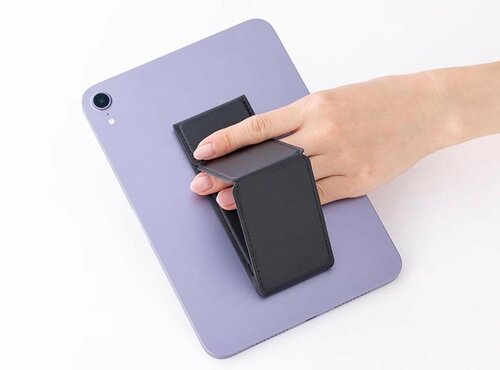 収納時もかさばらない「マグネット内蔵 革ストラップ」 スマホ用リングおすすめ イメージ3