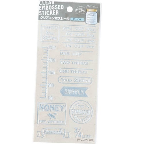 キャンドゥ:クリアエンボスシール:百均