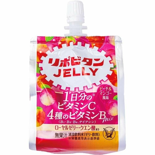 ゼリー飲料おすすめ 大正製薬 リポビタンゼリー VC ピーチ＆マンゴー風味 イメージ