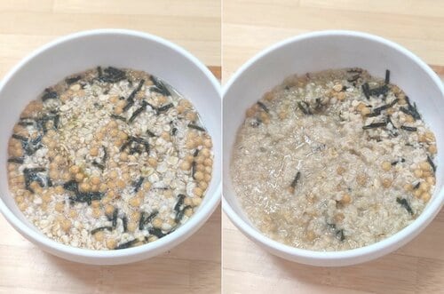 忙しい朝には、簡単に味が決まる「お茶漬け」が便利! オートミールおすすめ イメージ
