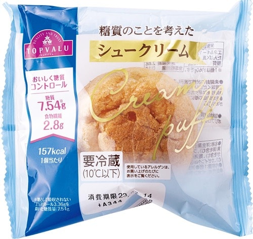 トップバリュ「糖質のことを考えたシュークリーム」 イメージ