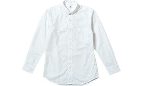 ユニクロ(UNIQLO):エクストラファインコットンブロードシャツ:白シャツ