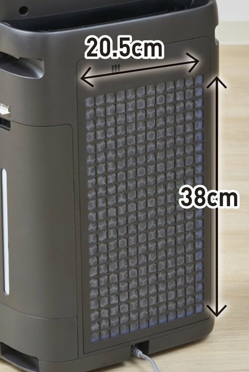 本体背面にある大きめ吸引口 空気清浄機おすすめ イメージ