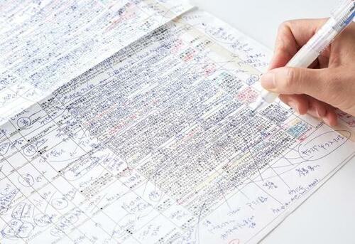 2:専門用語が多くて聞きとりも大変! 取材時はメモでびっしり イメージ