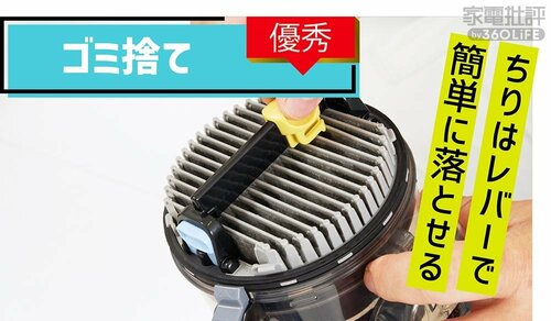 ゴミ捨て：優秀 キャニスター掃除機おすすめ イメージ