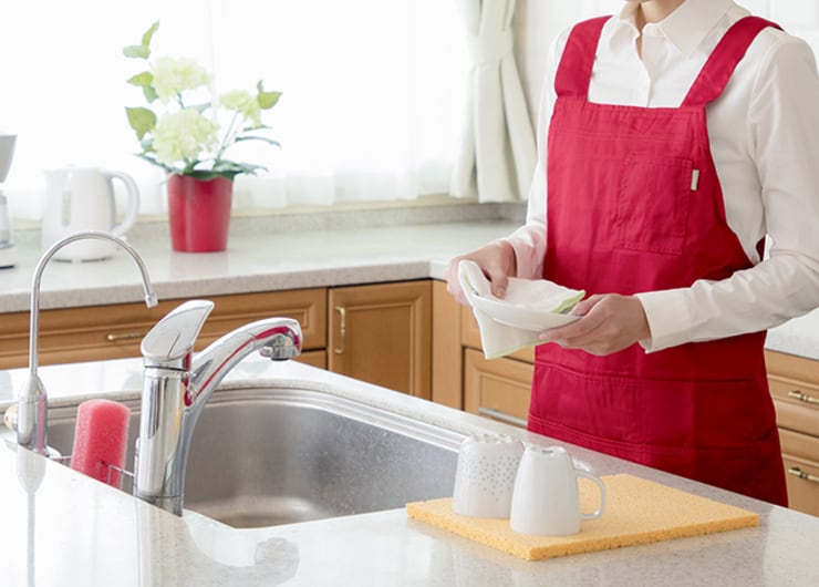 吸水力、速乾性が高い！ 衛生面も安心な「セルロース素材」のキッチンマット