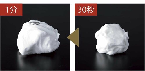  1分間の泡立てで超濃密な泡に！ イメージ