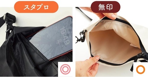 チャックが外から目立ちにくい イメージ