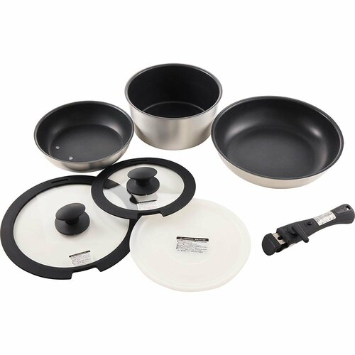 フライパンセットおすすめ ニトリ 取っ手が取れる 超軽量こびりつきにくい鍋・フライパン7点セット(TORERU3 サテン) イメージ2