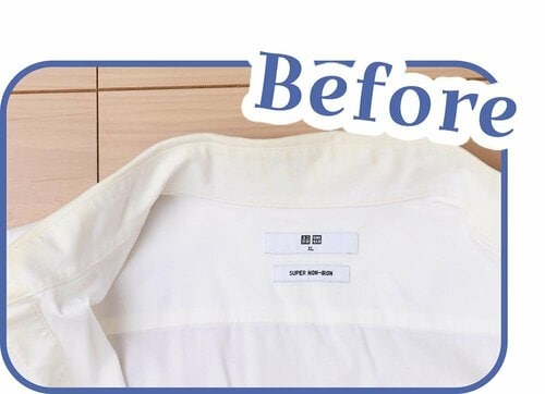 2:エリの黄ばみがスッキリ落ちた 万能洗剤おすすめ イメージ