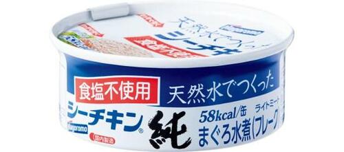 はごろもフーズ:天然水でつくったシーチキン 純【食塩不使用】:缶詰