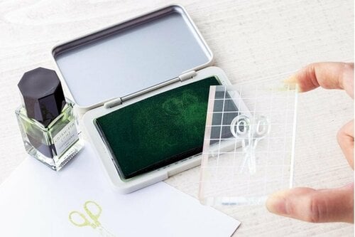 万年筆インク専用のまっ白なスタンプ台 サンビー「INK BIYORI スタンプ台」 イメージ2