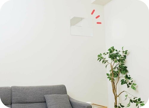 6：狭い部屋は鏡を配置して奥行きを錯覚 イメージ