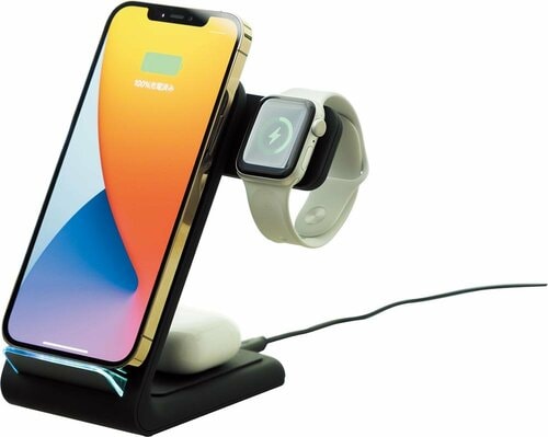省スペースでAppleの3アイテム同時充電! Aouevyo「ワイヤレス充電器3in1」 イメージ