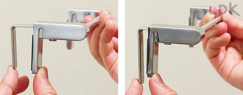 L字アングルの向きで幅広い厚みにフィット! イメージ