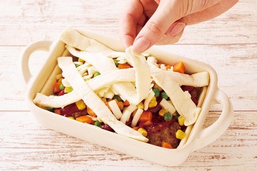 ミートパイ:パイを重ねてトースターで焼くだけ! イメージ