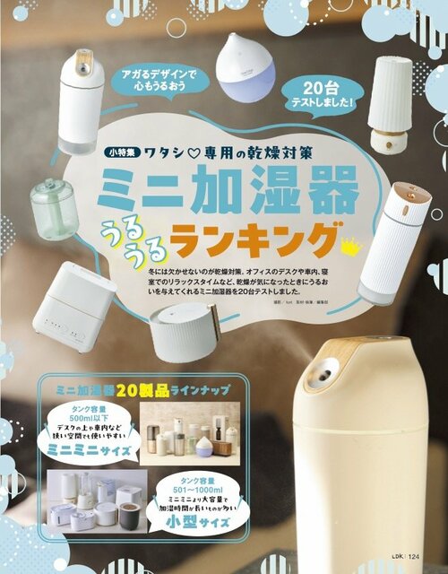 LDKが卓上で使える加湿器人気製品をテスト 卓上加湿器おすすめ イメージ